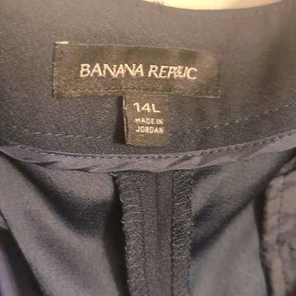 Banana Republic Avery Black with green trim Trousers Size 14Long - Picture 5 of 12